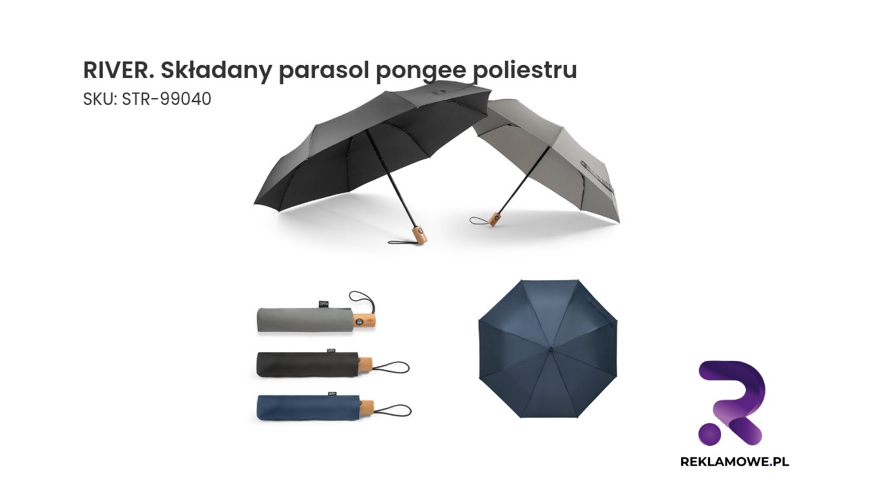 RIVER składany parasol z pongee poliestru
